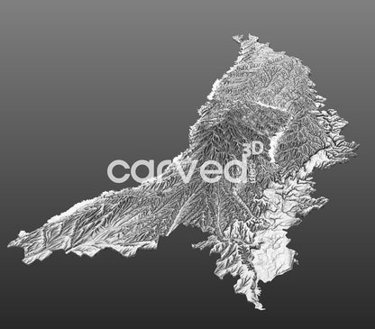 Moldova Topographical CNC 3D STL High Quality HD model