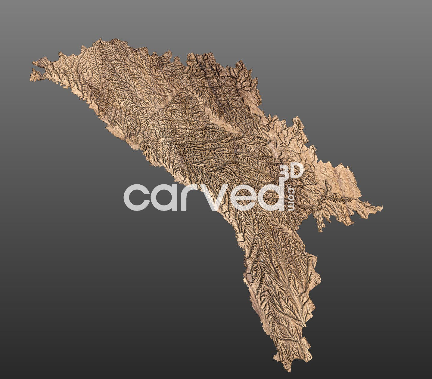 Moldova Topographical CNC 3D STL High Quality HD model