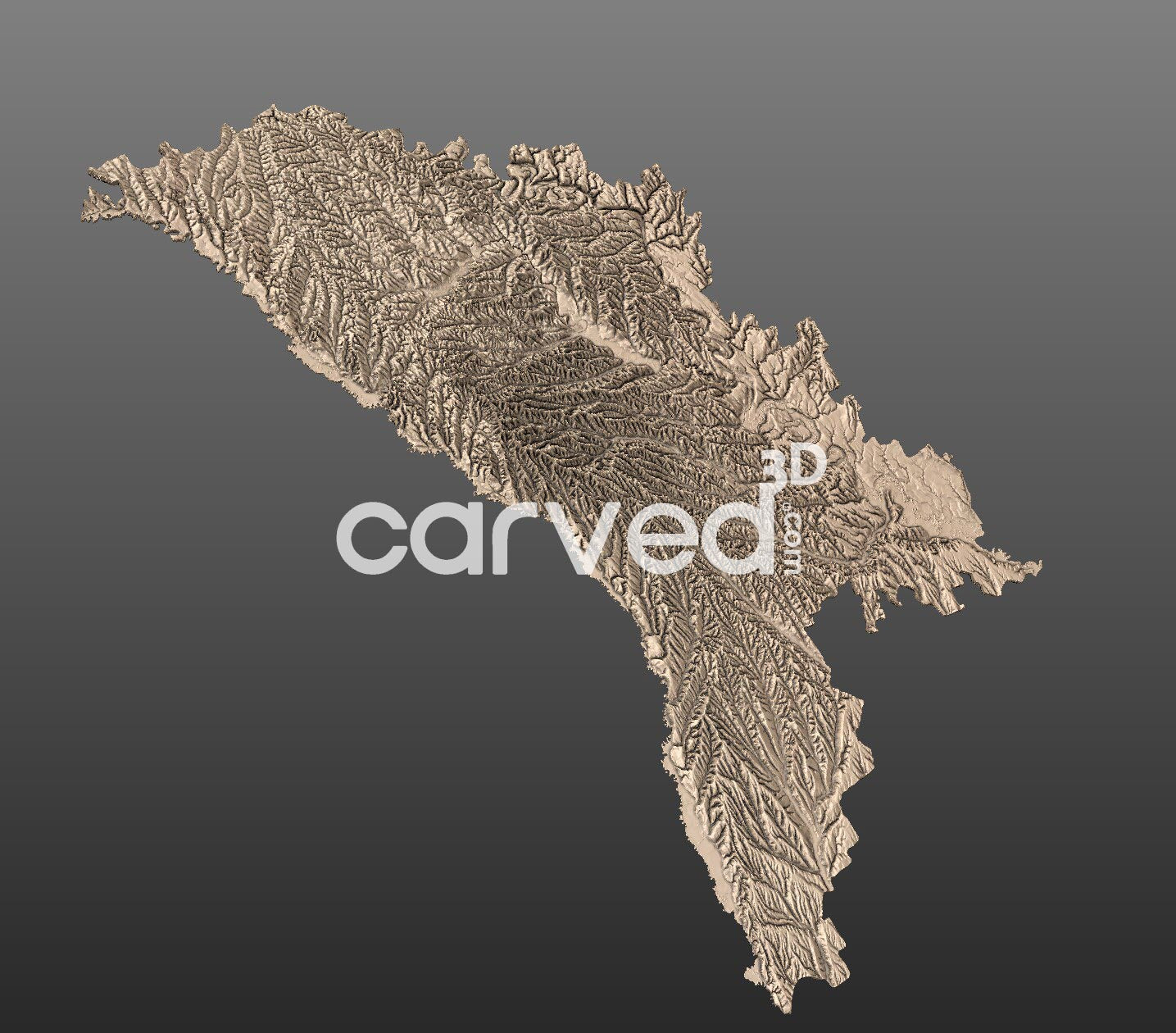 Moldova Topographical CNC 3D STL High Quality HD model