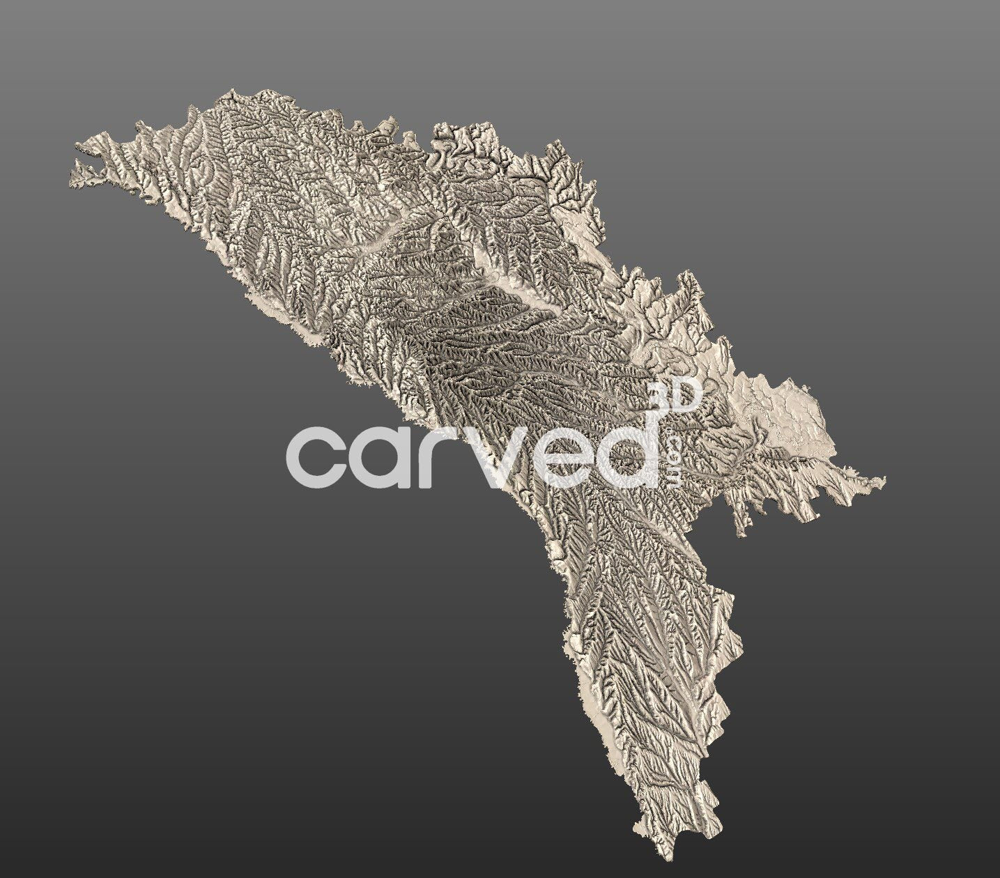 Moldova Topographical CNC 3D STL High Quality HD model