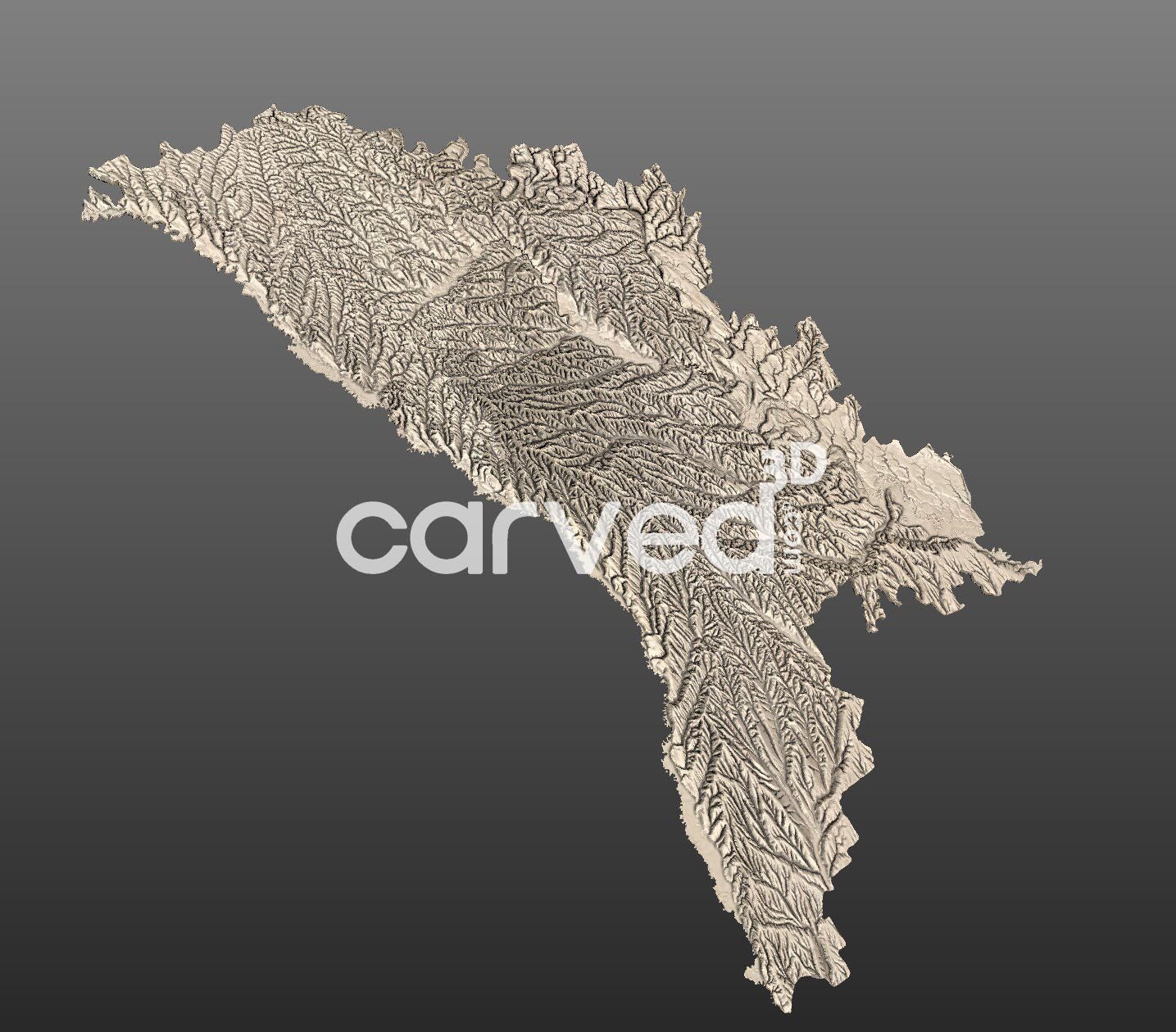 Moldova Topographical CNC 3D STL High Quality HD model