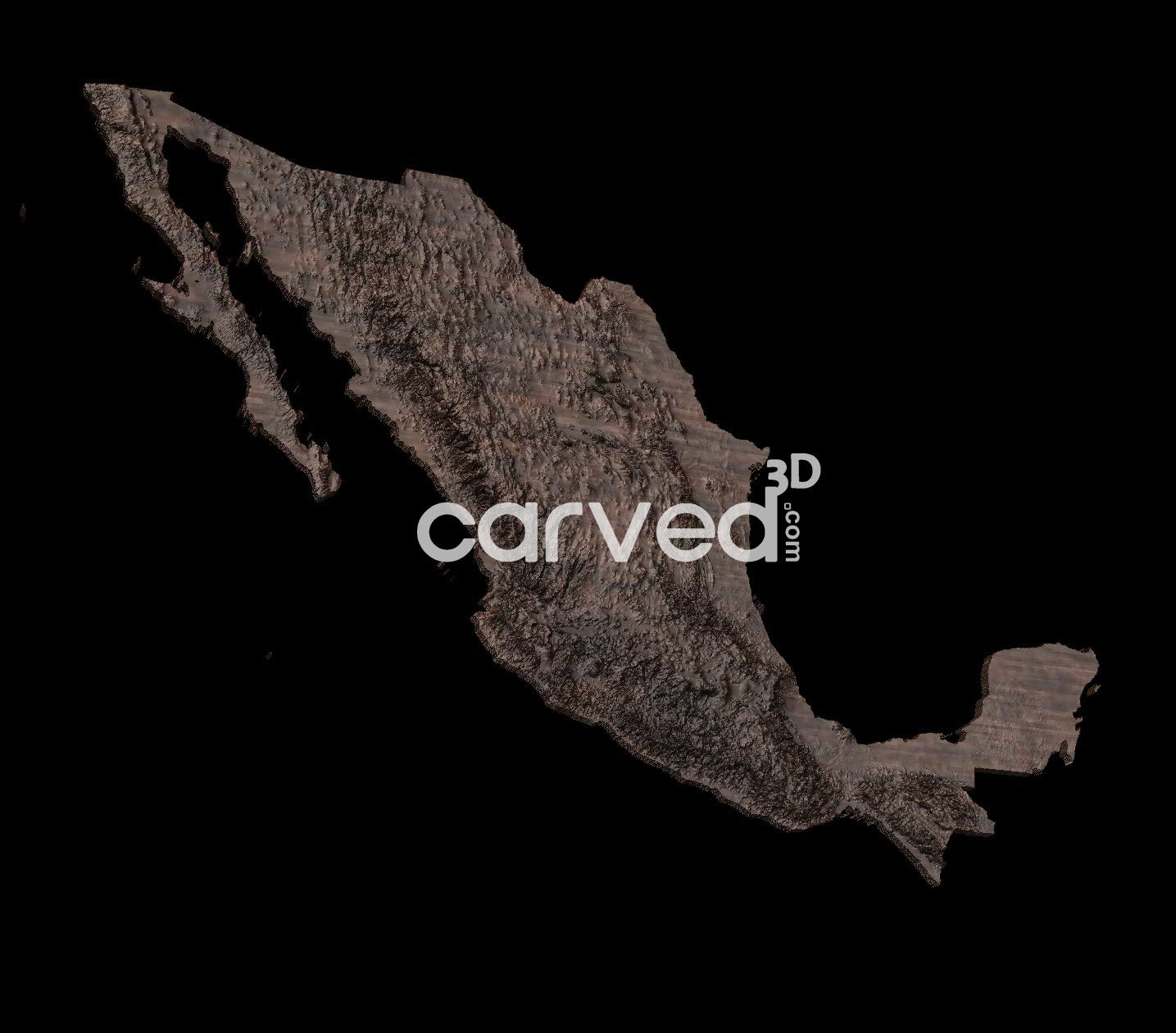 +Mexico topographical 3D STL High Quality HD model