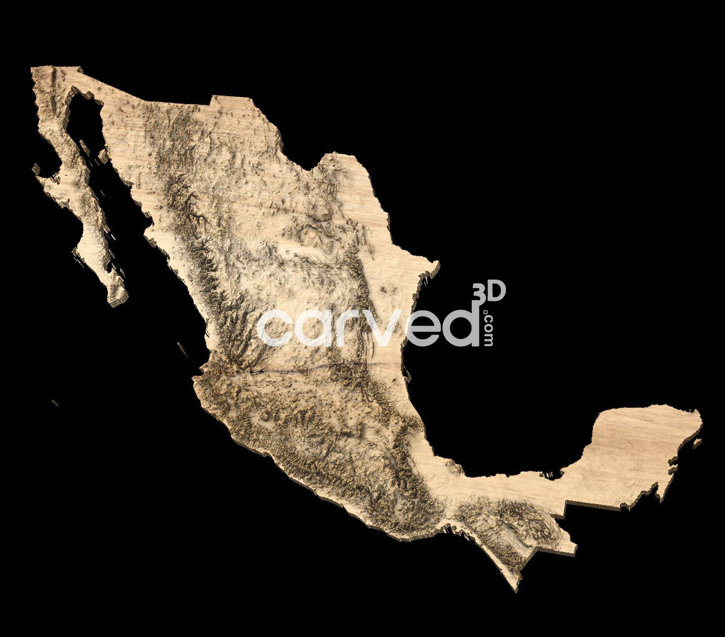 +Mexico topographical 3D STL High Quality HD model