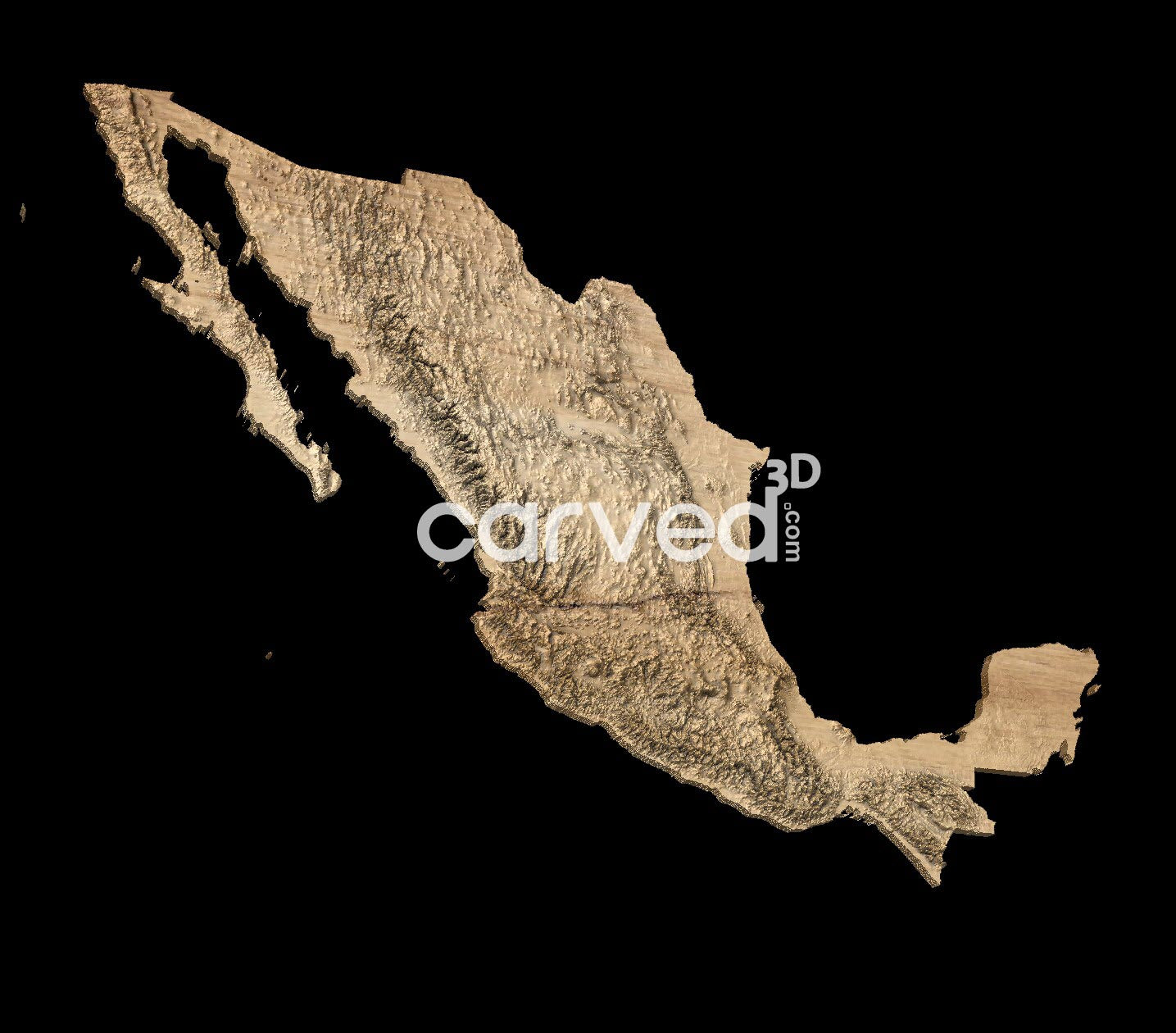 +Mexico topographical 3D STL High Quality HD model