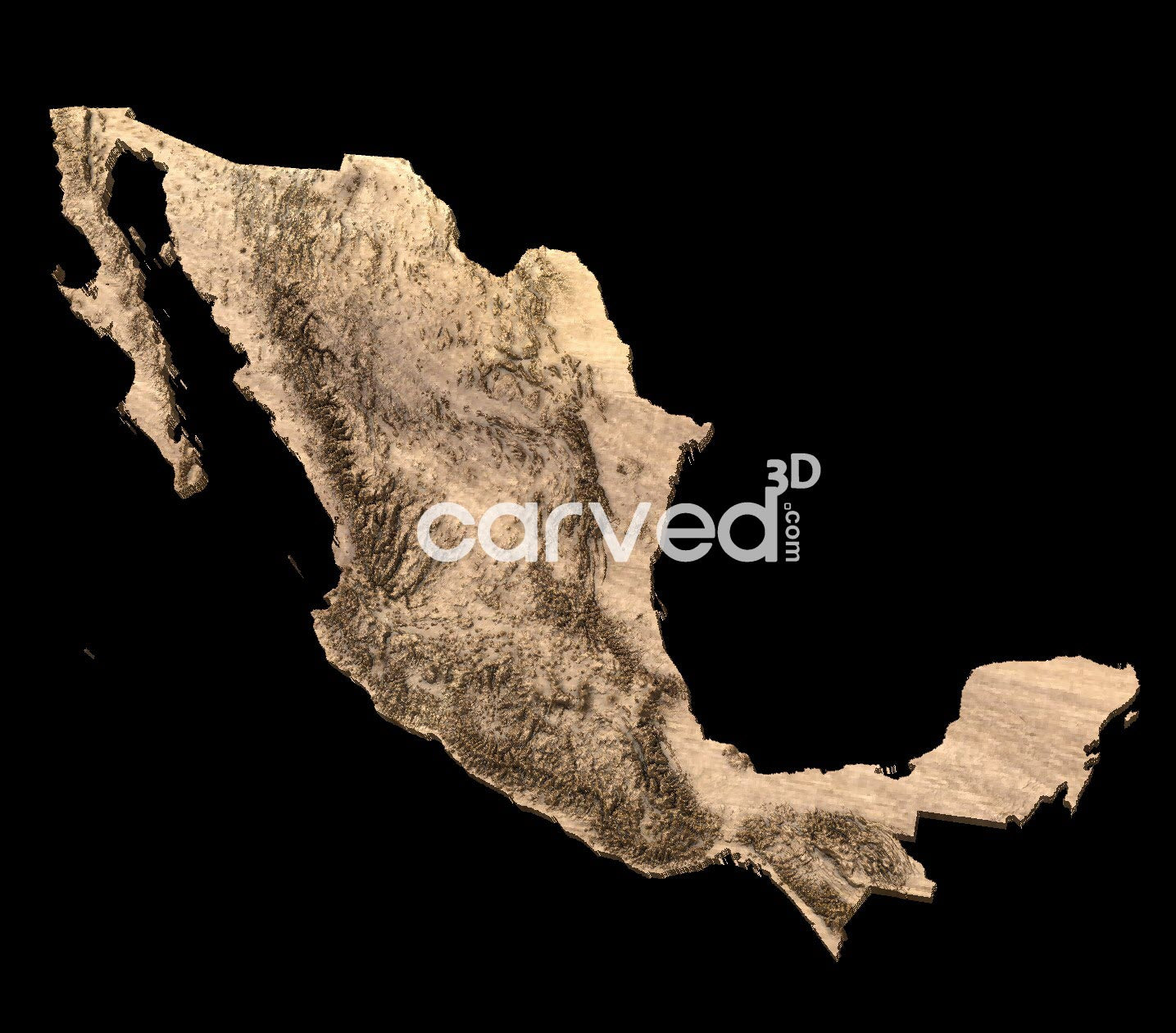 +Mexico topographical 3D STL High Quality HD model – Carved3D