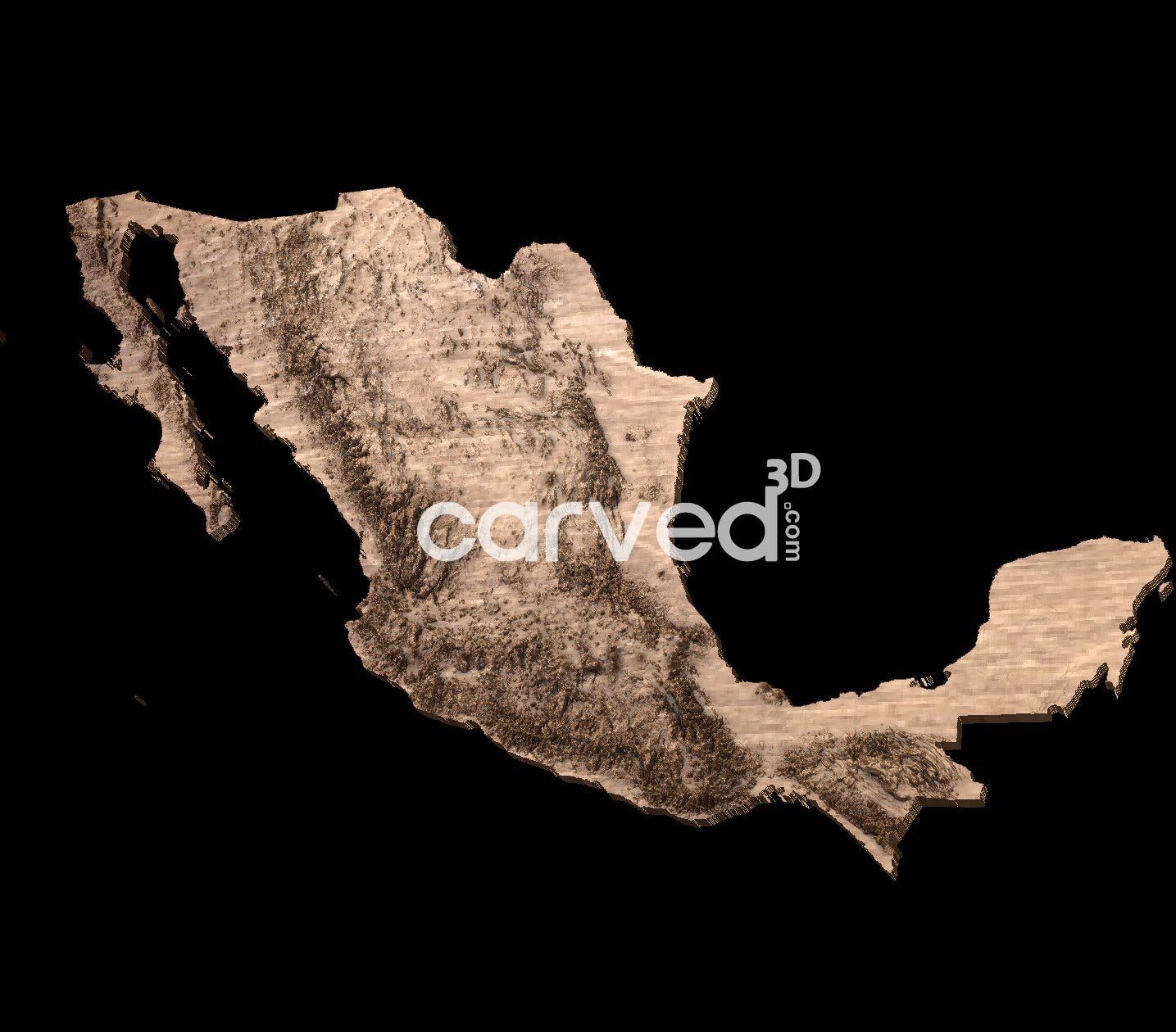 +Mexico topographical 3D STL High Quality HD model