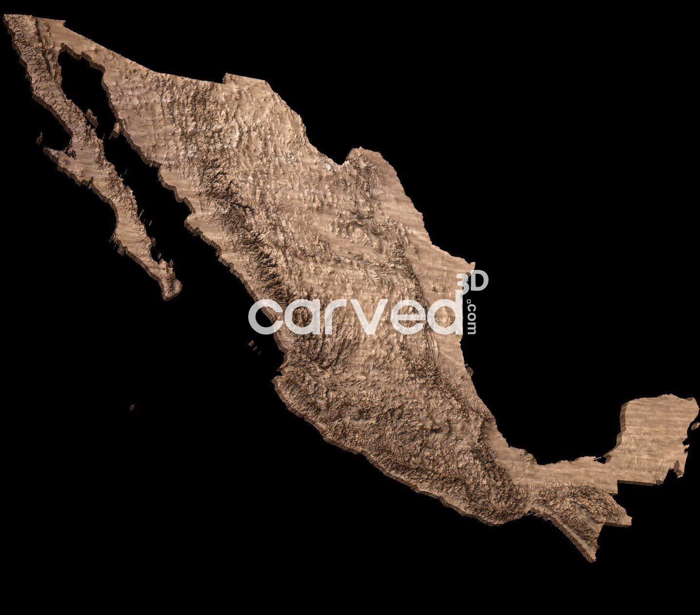 +Mexico topographical 3D STL High Quality HD model