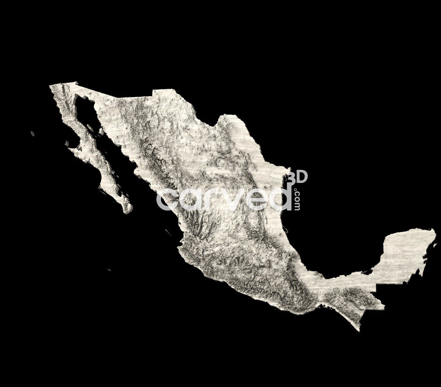 +Mexico topographical 3D STL High Quality HD model