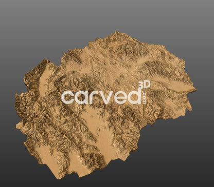 North Macedonia | CNC Topographical 3D STL High Quality HD model