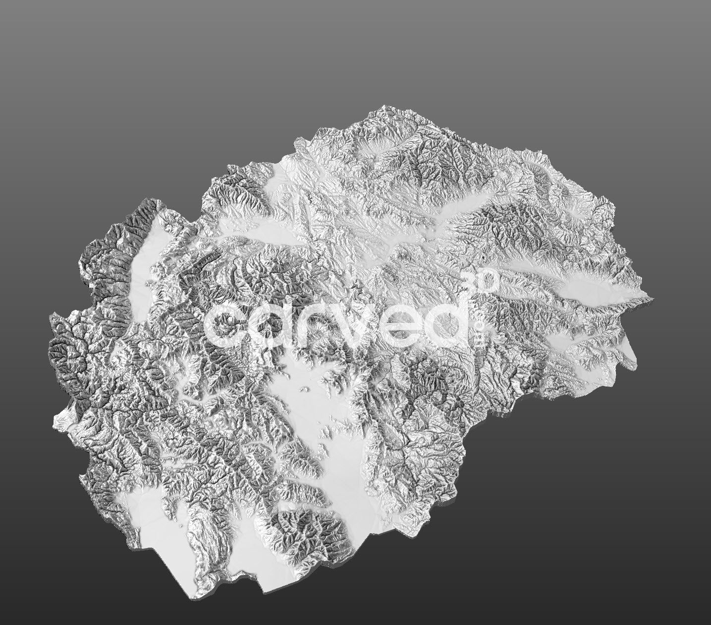 North Macedonia | CNC Topographical 3D STL High Quality HD model