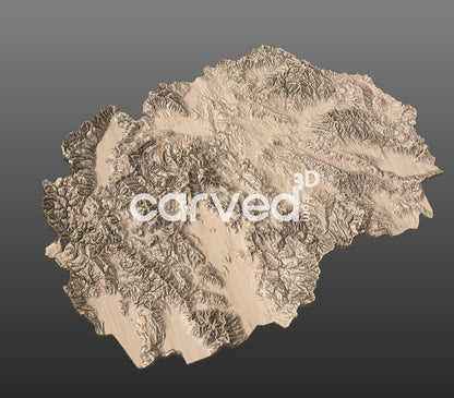 North Macedonia | CNC Topographical 3D STL High Quality HD model