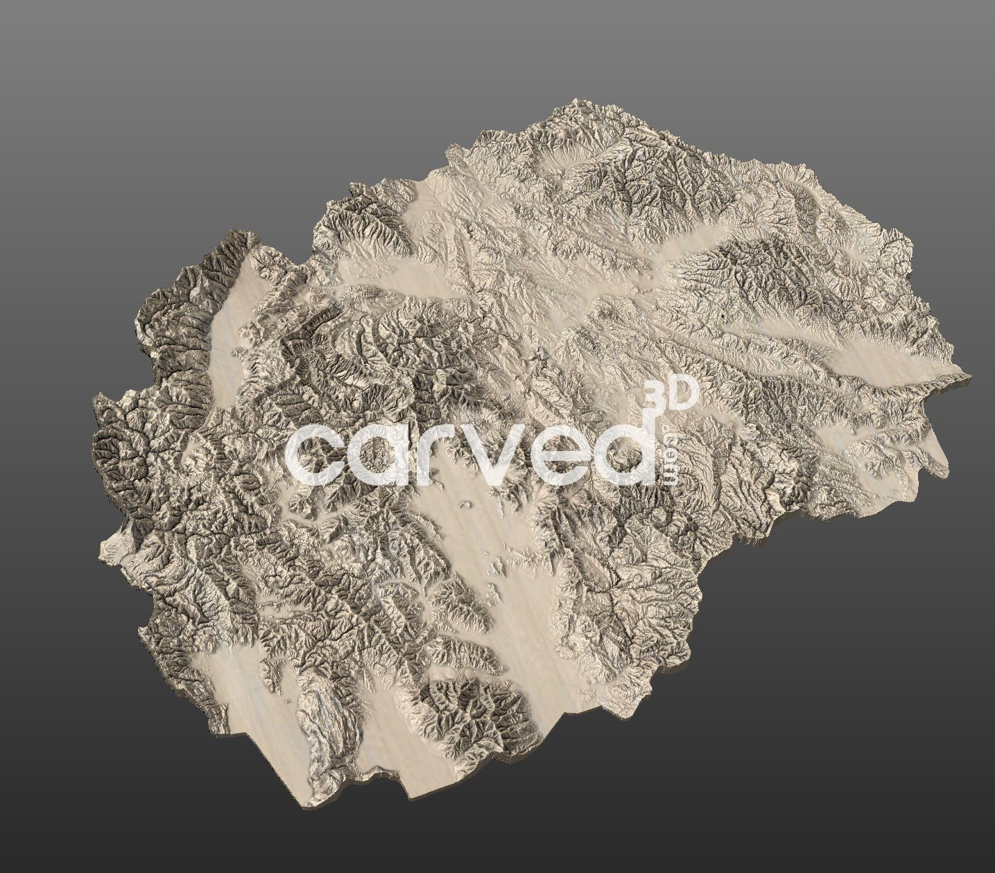 North Macedonia | CNC Topographical 3D STL High Quality HD model