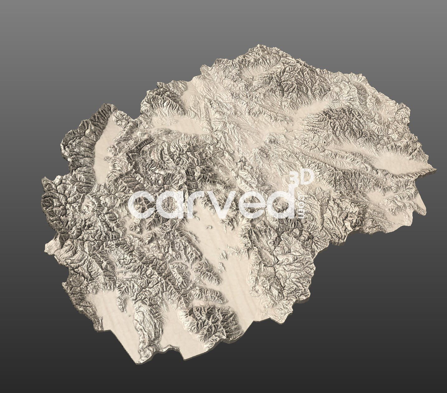 North Macedonia | CNC Topographical 3D STL High Quality HD model