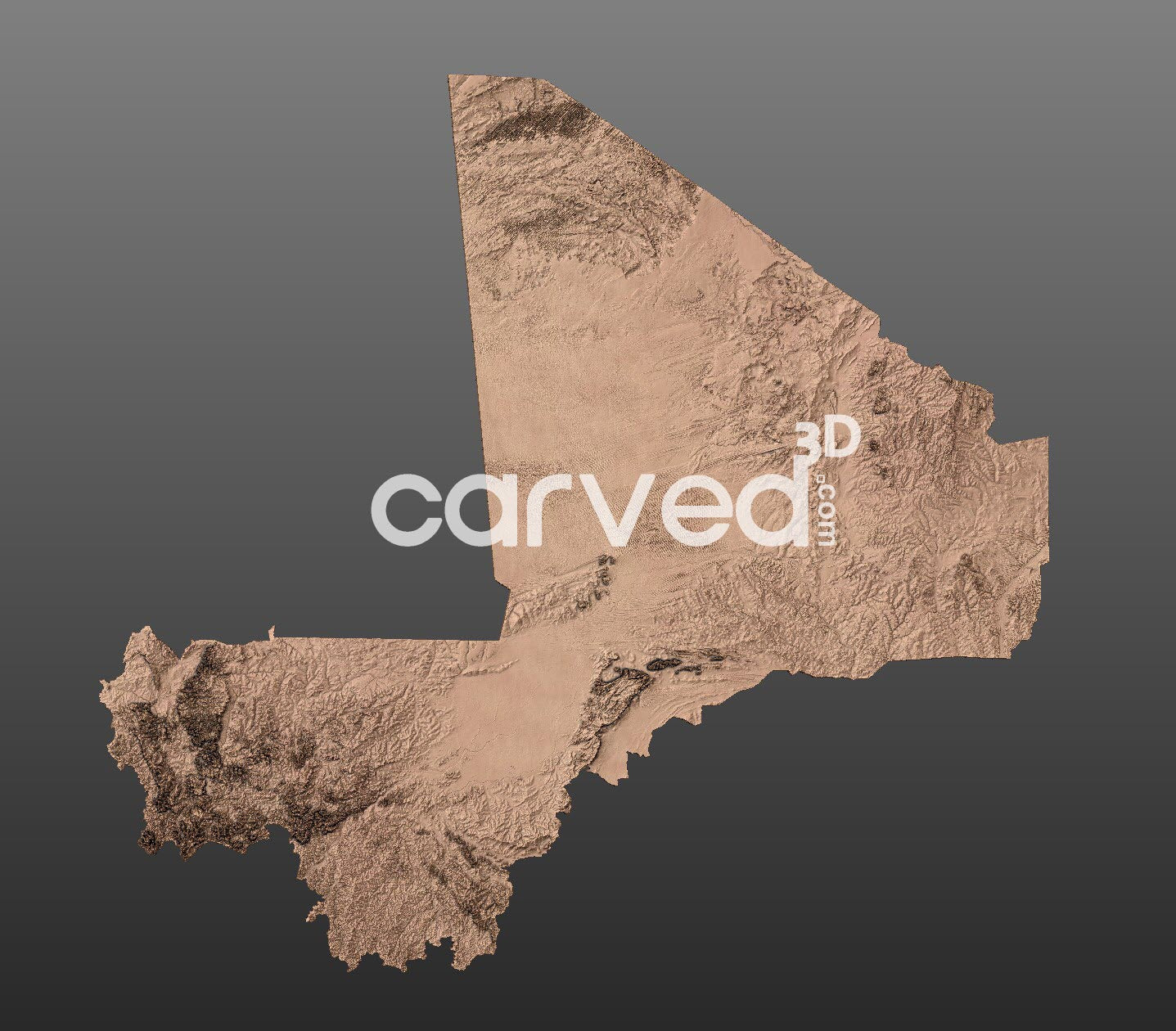 Mali topographical 3D STL High Quality HD model