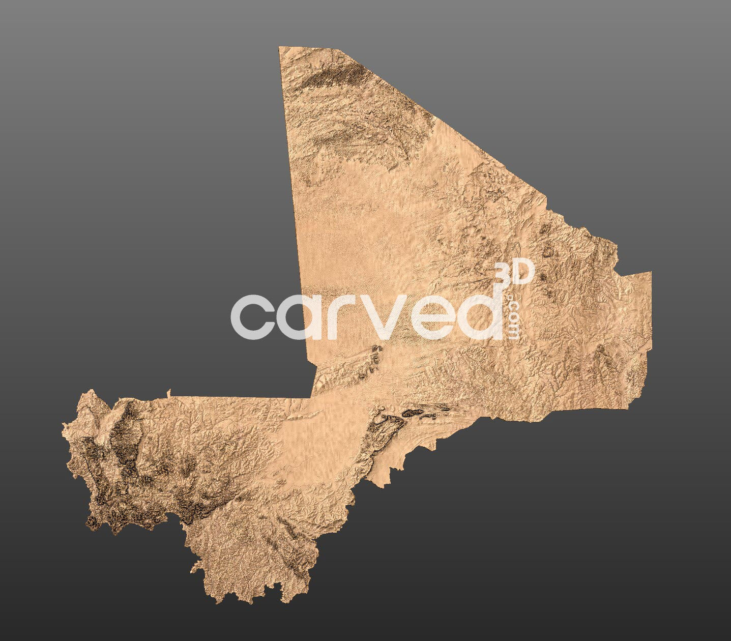 Mali topographical 3D STL High Quality HD model