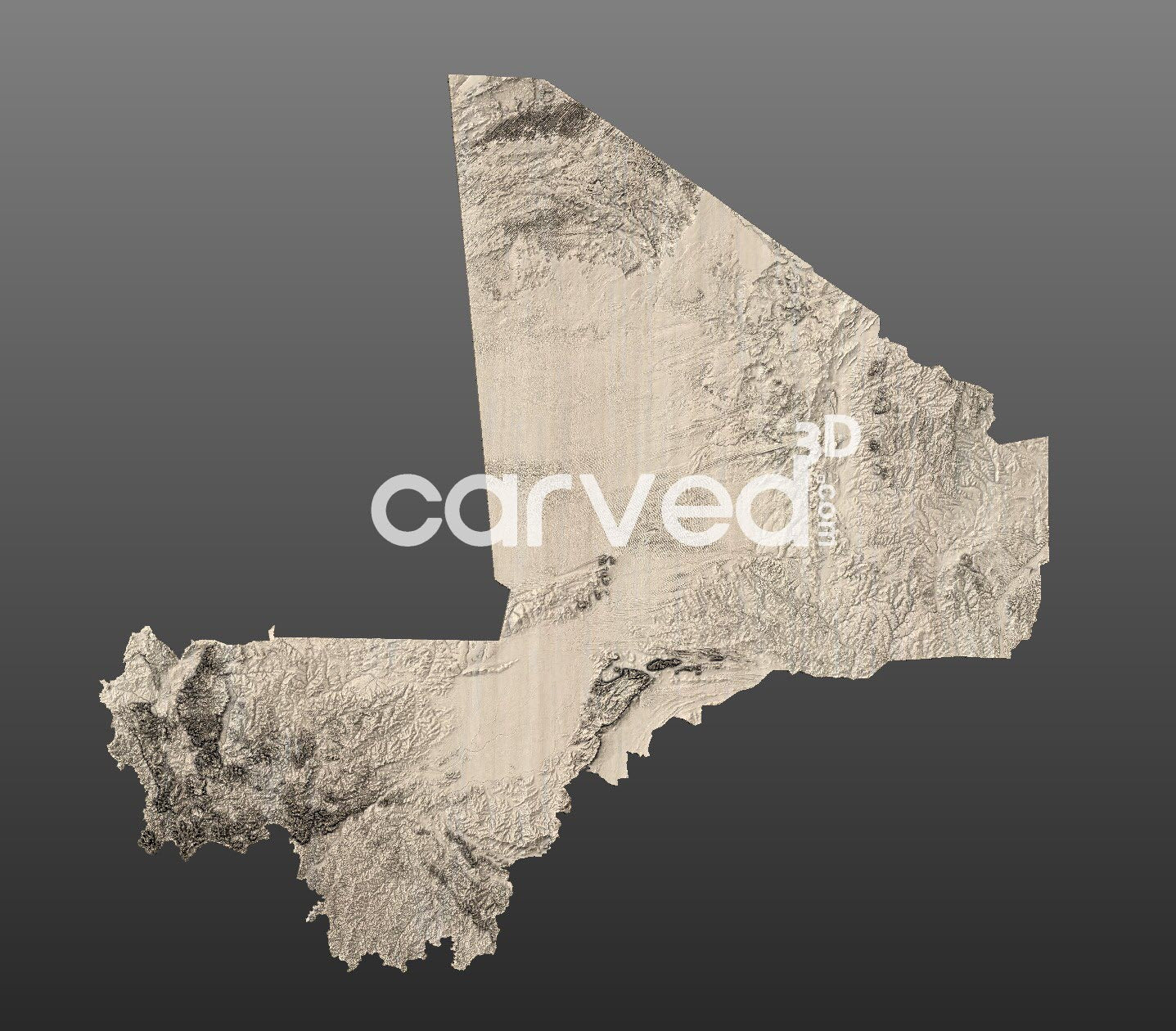 Mali topographical 3D STL High Quality HD model