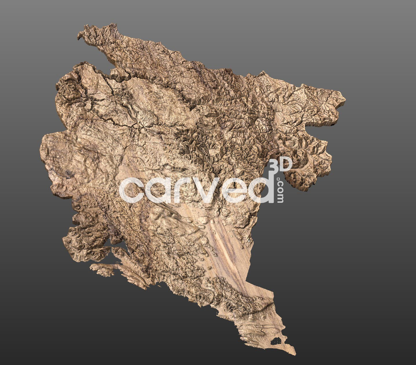 Montenegro topographical 3D STL High Quality HD model