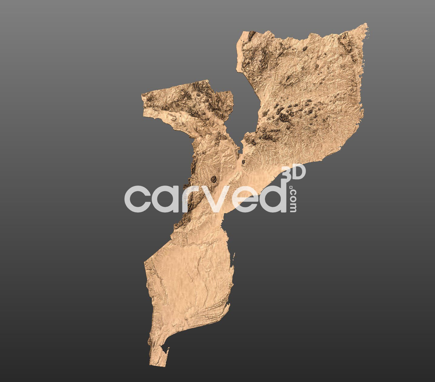 Mozambique topographical 3D STL High Quality HD model