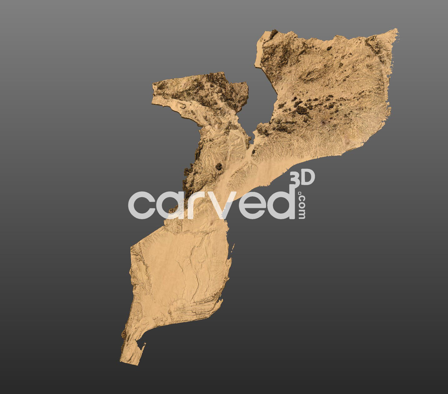 Mozambique topographical 3D STL High Quality HD model