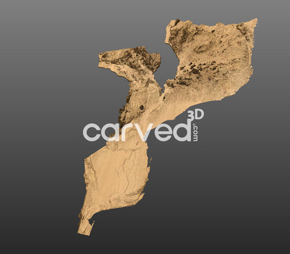 Mozambique topographical 3D STL High Quality HD model