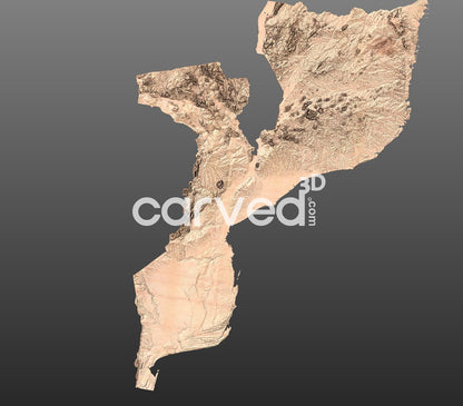 Mozambique topographical 3D STL High Quality HD model