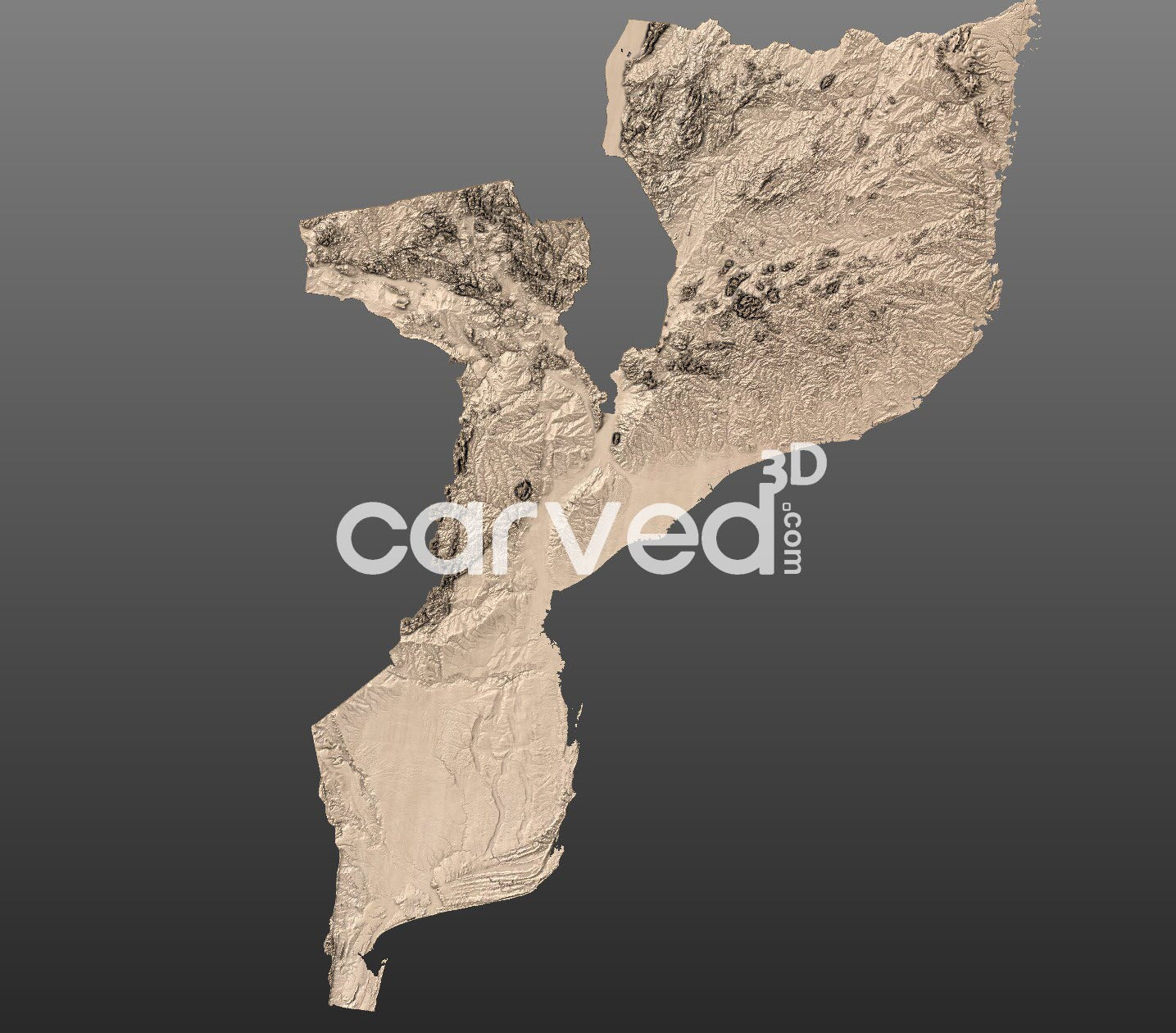 Mozambique topographical 3D STL High Quality HD model