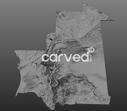 Mauritania topographical 3D STL High Quality HD model