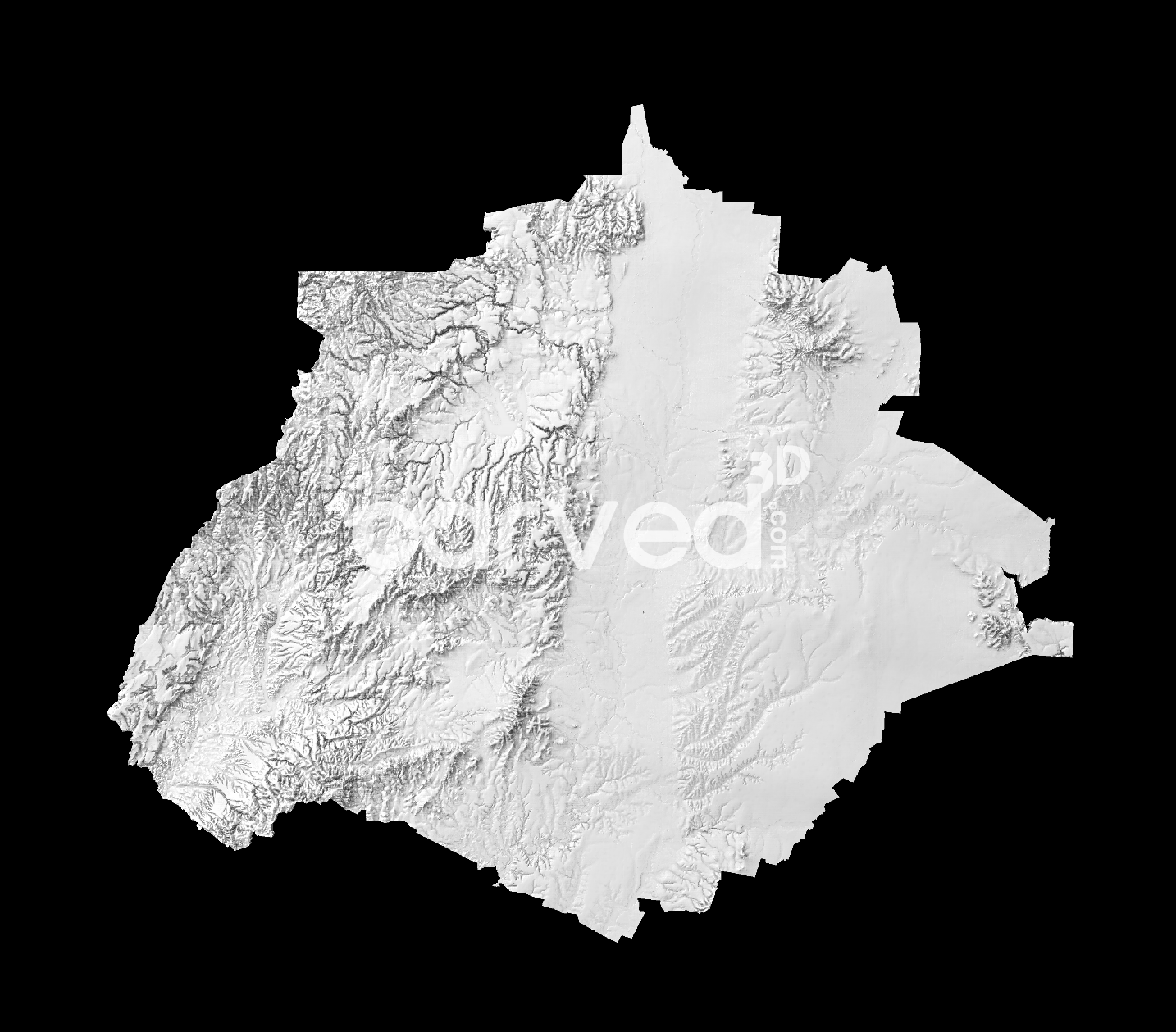 Aguascalientes, MX | CNC Topographical 3D model High Quality HD STL