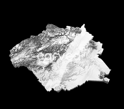 Aguascalientes, MX | CNC Topographical 3D model High Quality HD STL