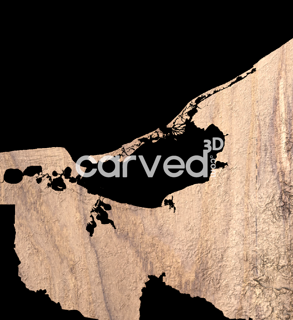 Campeche, MX | CNC Topographical 3D model High Quality HD STL