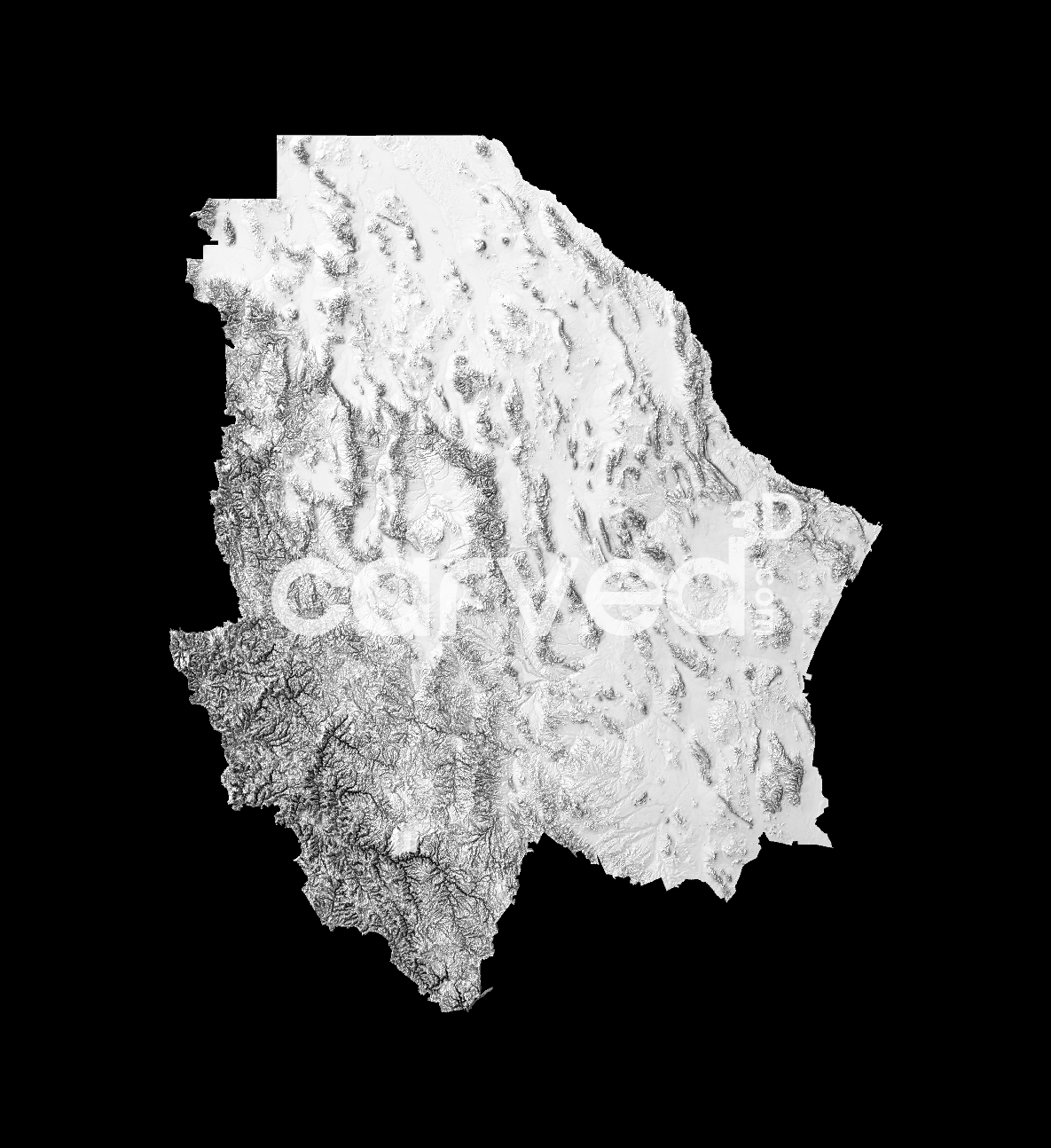 Chihuahua, MX | CNC Topographical 3D model High Quality HD STL