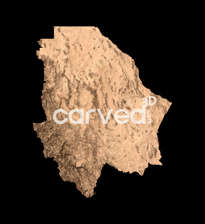 Chihuahua, MX | CNC Topographical 3D model High Quality HD STL