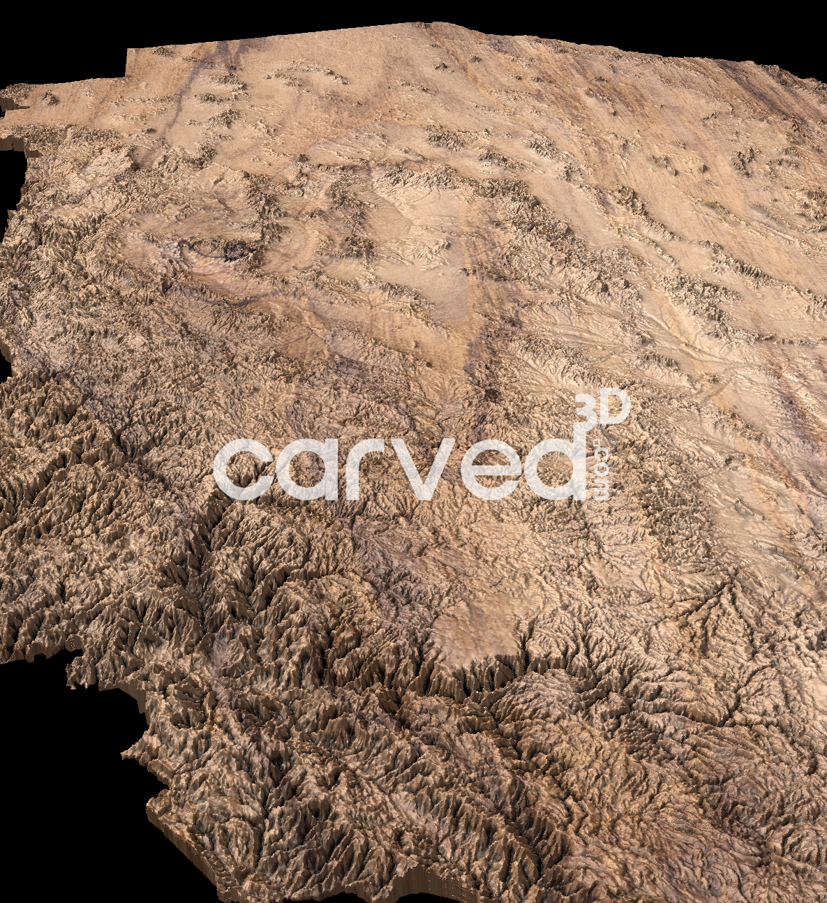 Chihuahua, MX | CNC Topographical 3D model High Quality HD STL