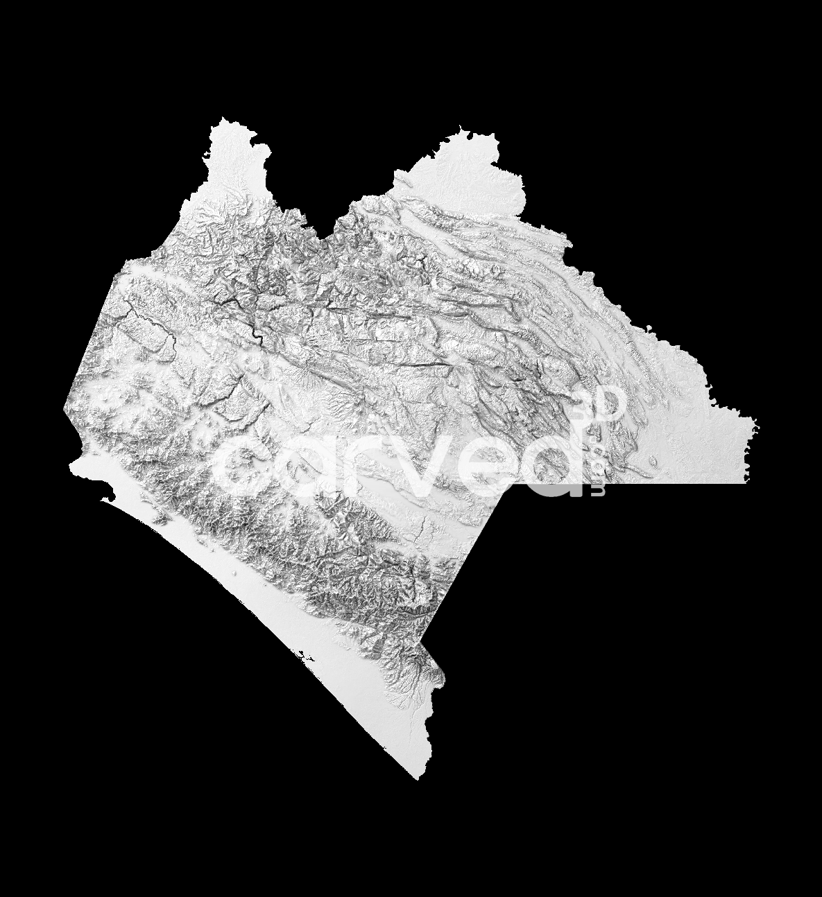 Chiapas, MX | CNC Topographical 3D model High Quality HD STL