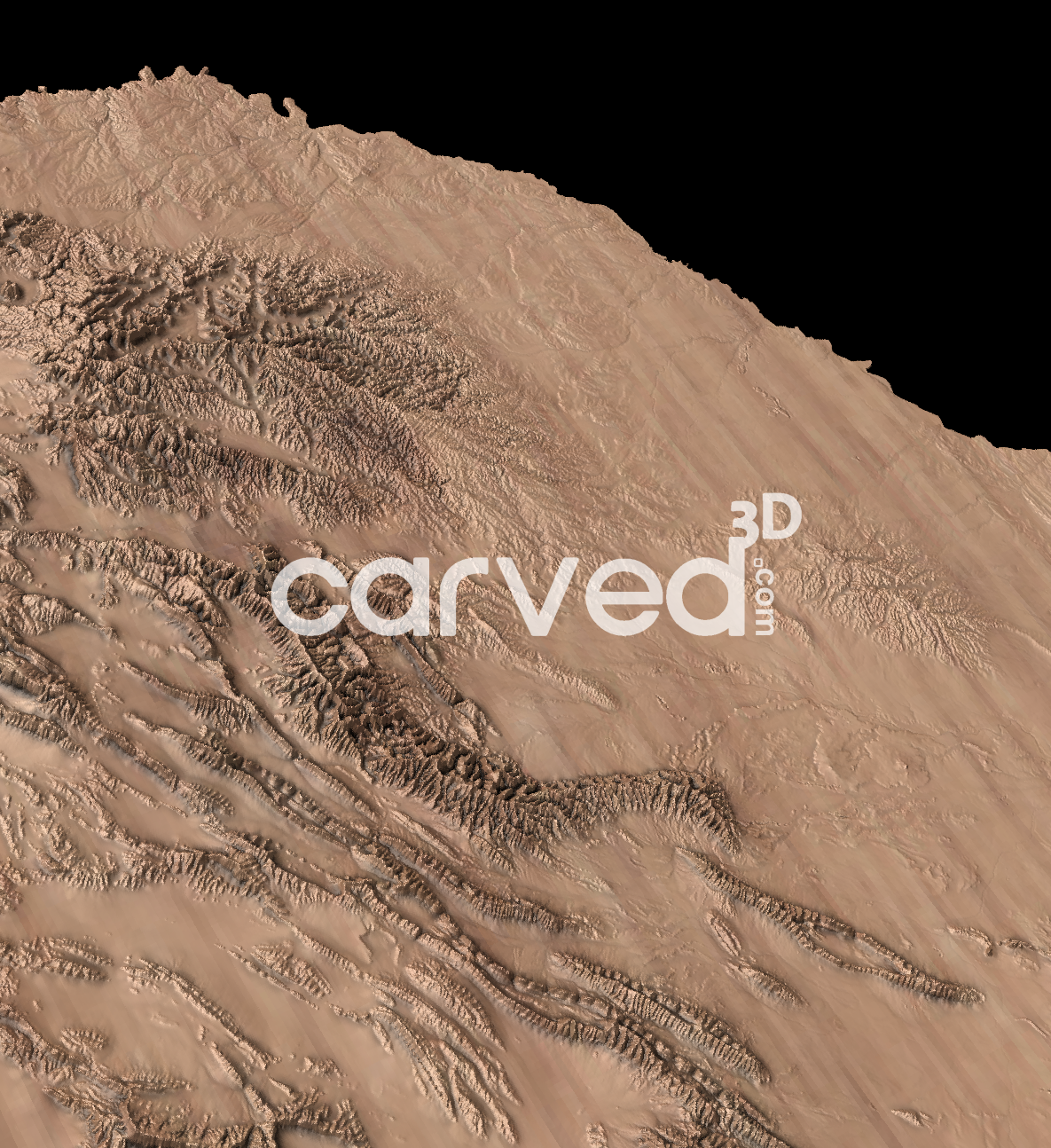 Coahuila de Zaragoza, MX | CNC Topographical 3D model High Quality HD STL