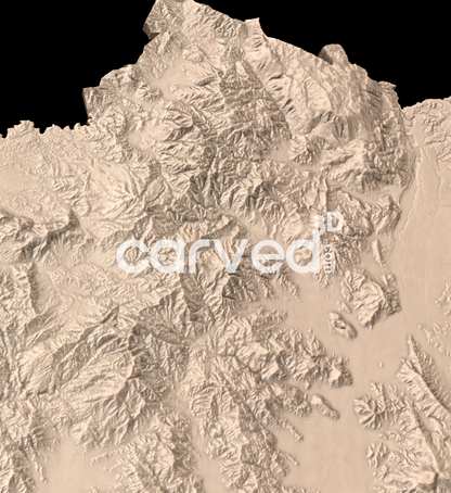 Colima, MX | CNC Topographical 3D model High Quality HD STL