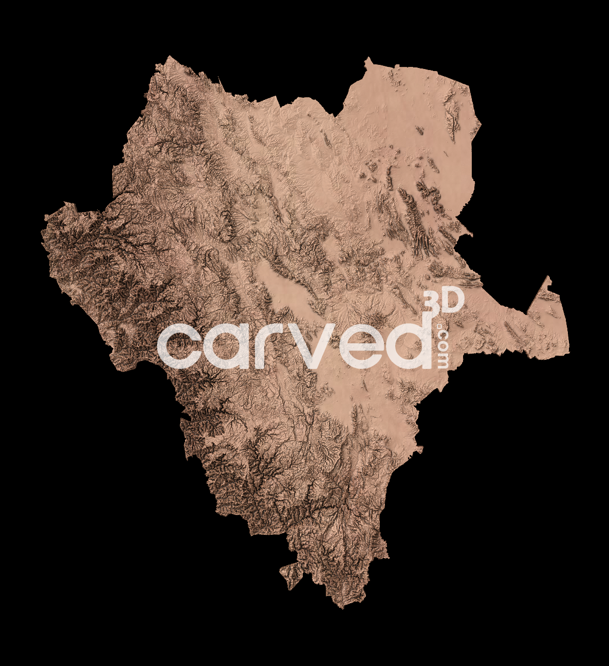 Durango, MX | CNC Topographical 3D model High Quality HD STL