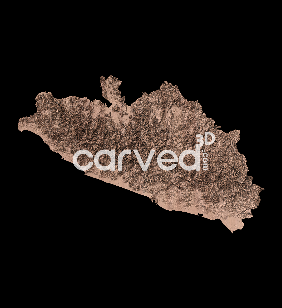 Guerrero, MX | CNC Topographical 3D model High Quality HD STL