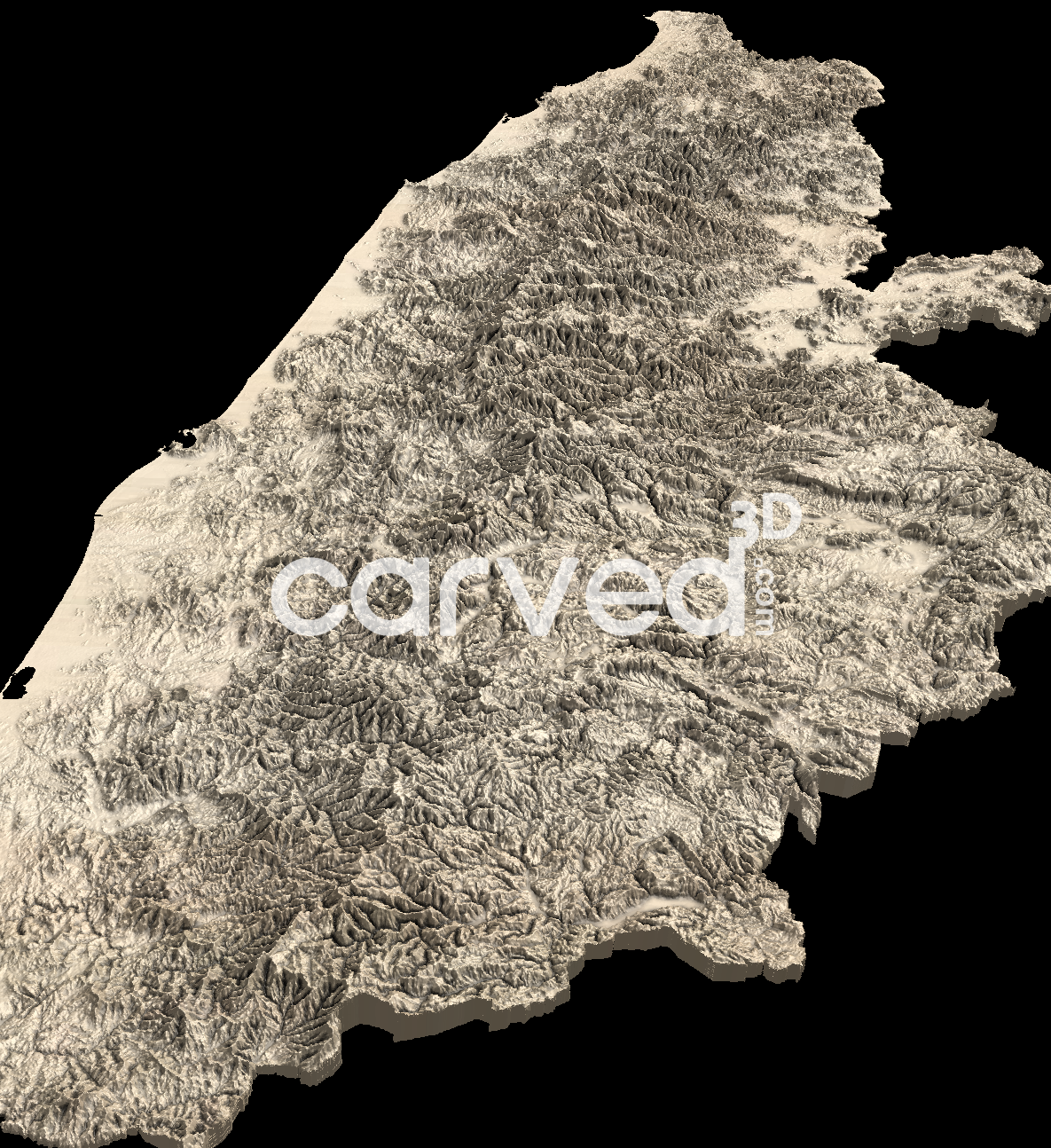 Guerrero, MX | CNC Topographical 3D model High Quality HD STL