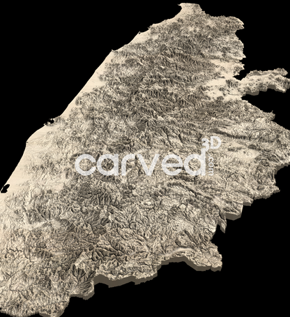 Guerrero, MX | CNC Topographical 3D model High Quality HD STL