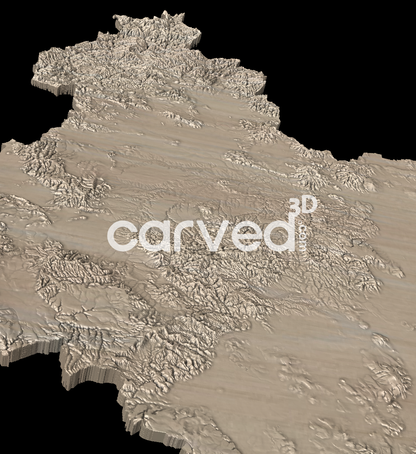 Guanajuato, MX | CNC Topographical 3D model High Quality HD STL