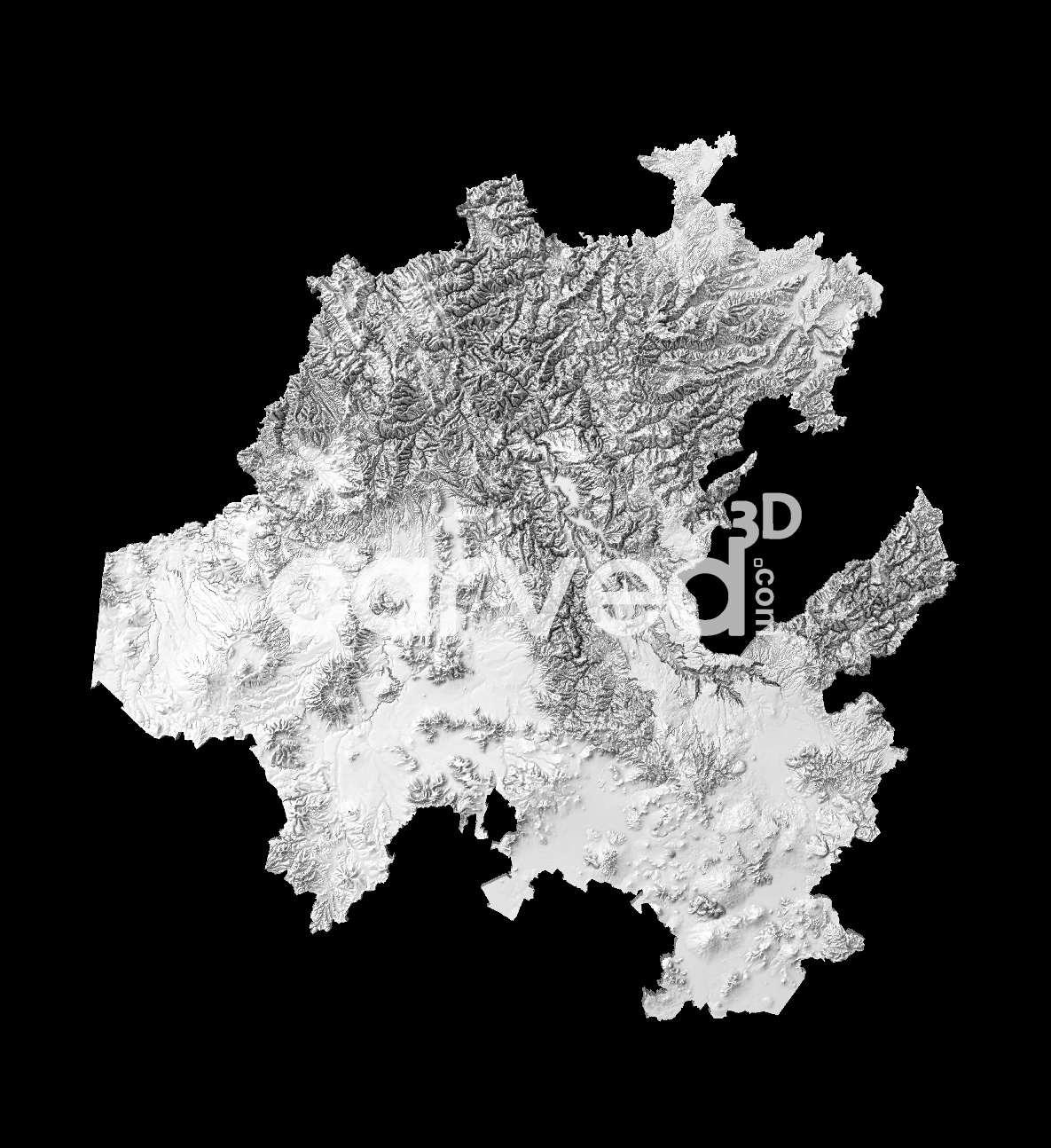 Hidalgo, MX | CNC Topographical 3D model High Quality HD STL