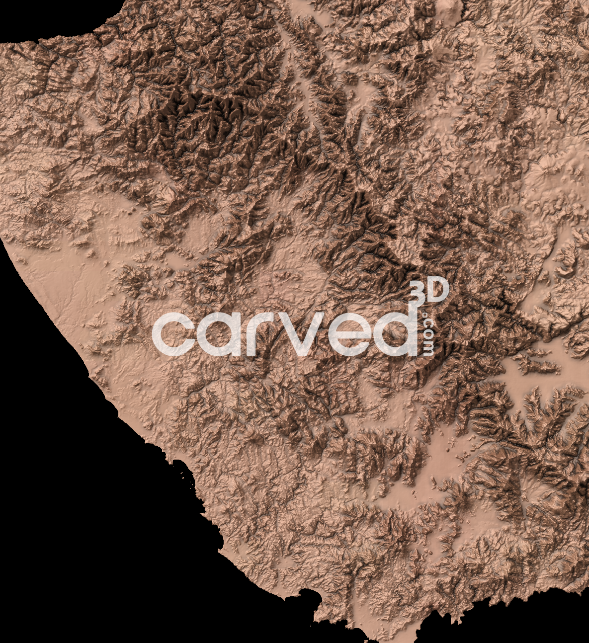 Jalisco, MX | CNC Topographical 3D model High Quality HD STL