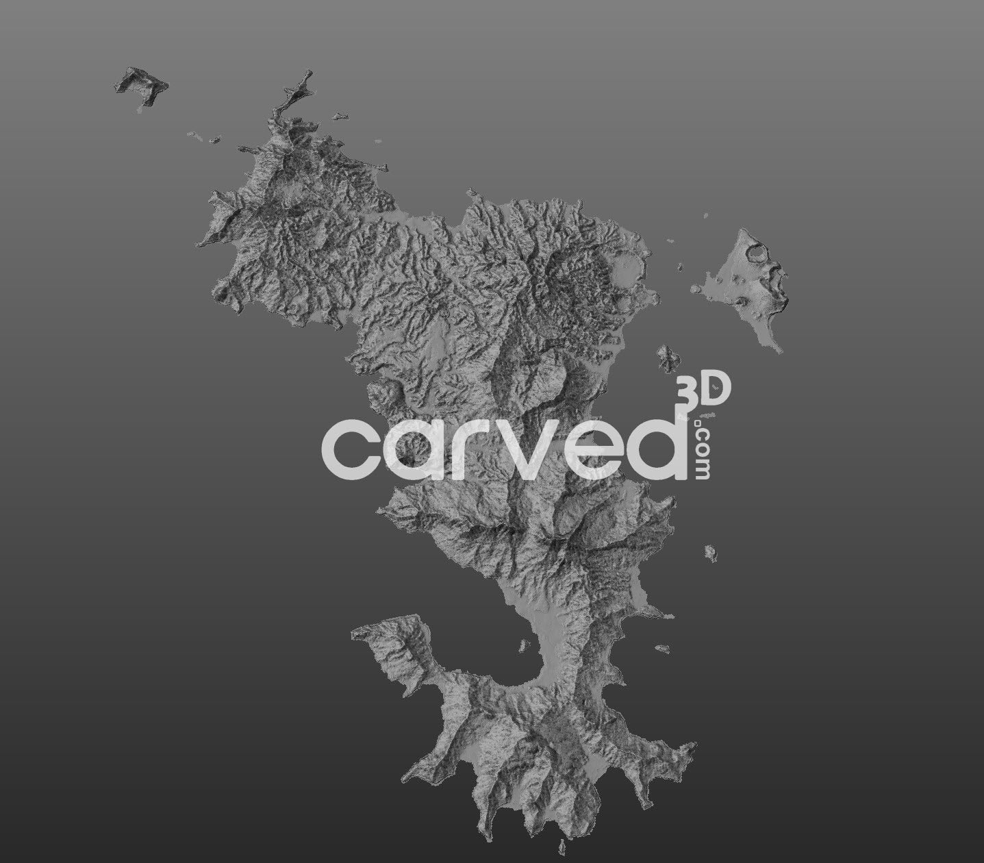 Mayotte topographical 3D STL High Quality HD model