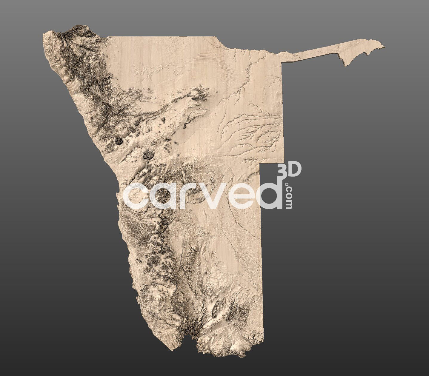 Namibia topographical 3D STL High Quality HD model