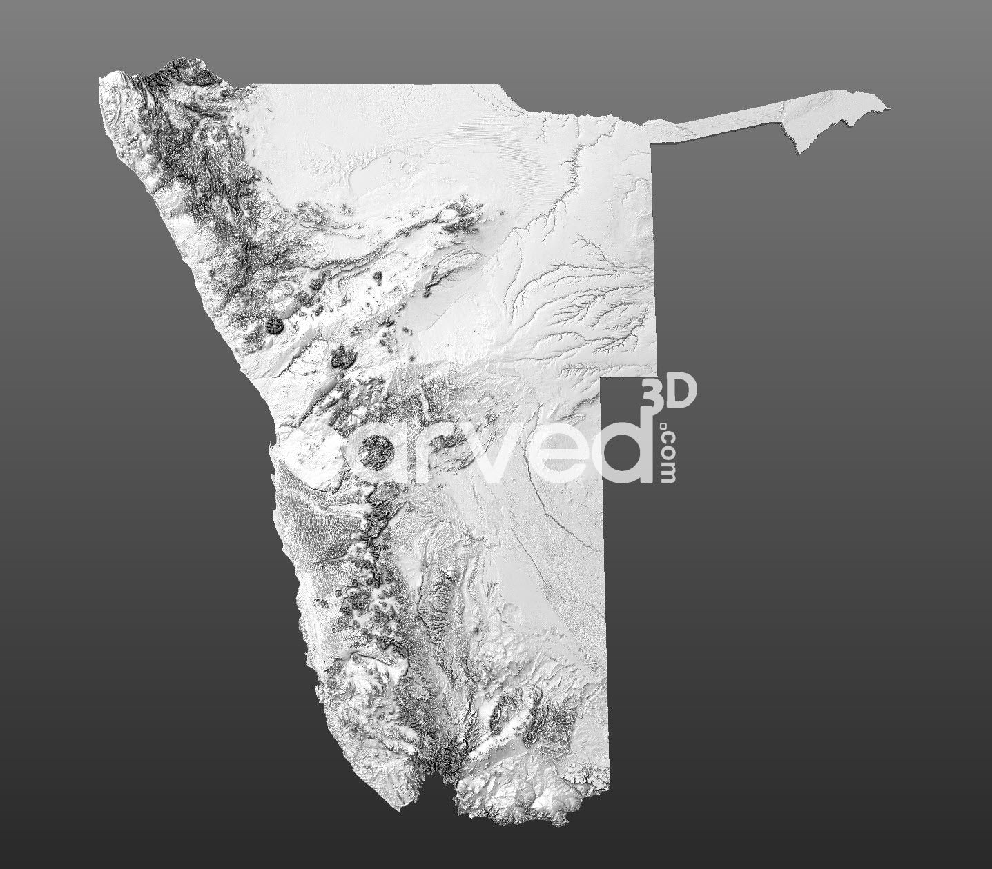 Namibia topographical 3D STL High Quality HD model