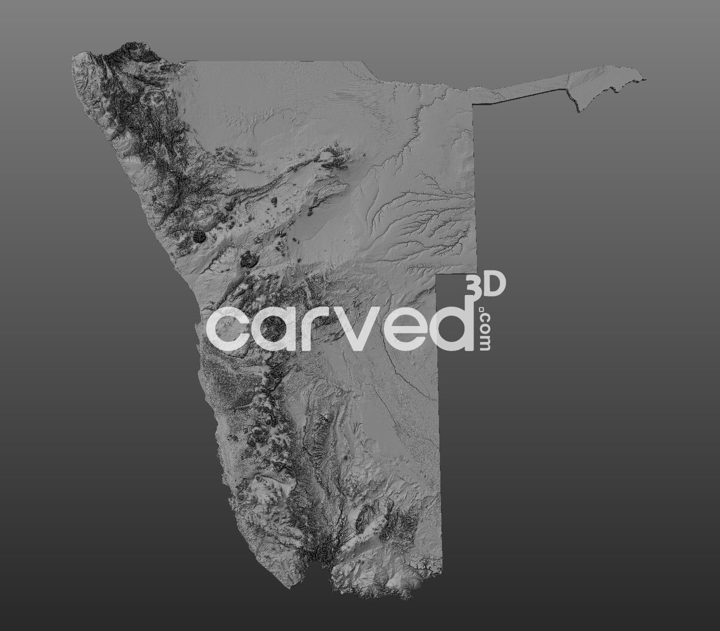 Namibia topographical 3D STL High Quality HD model