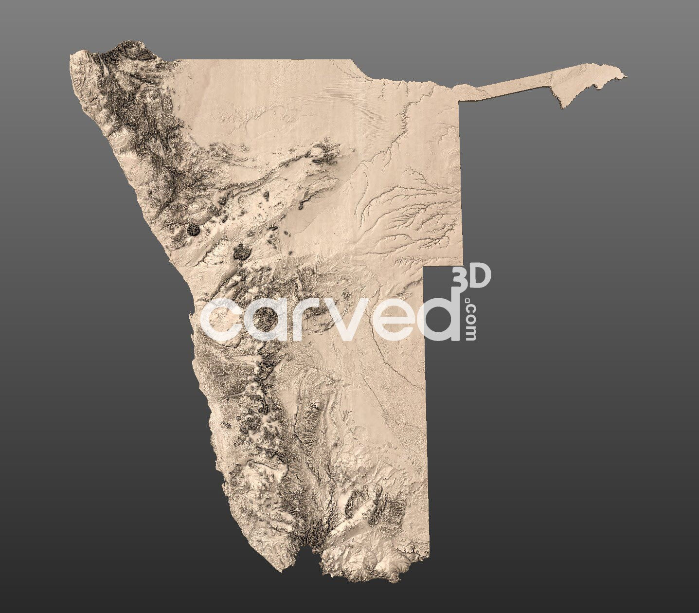 Namibia topographical 3D STL High Quality HD model