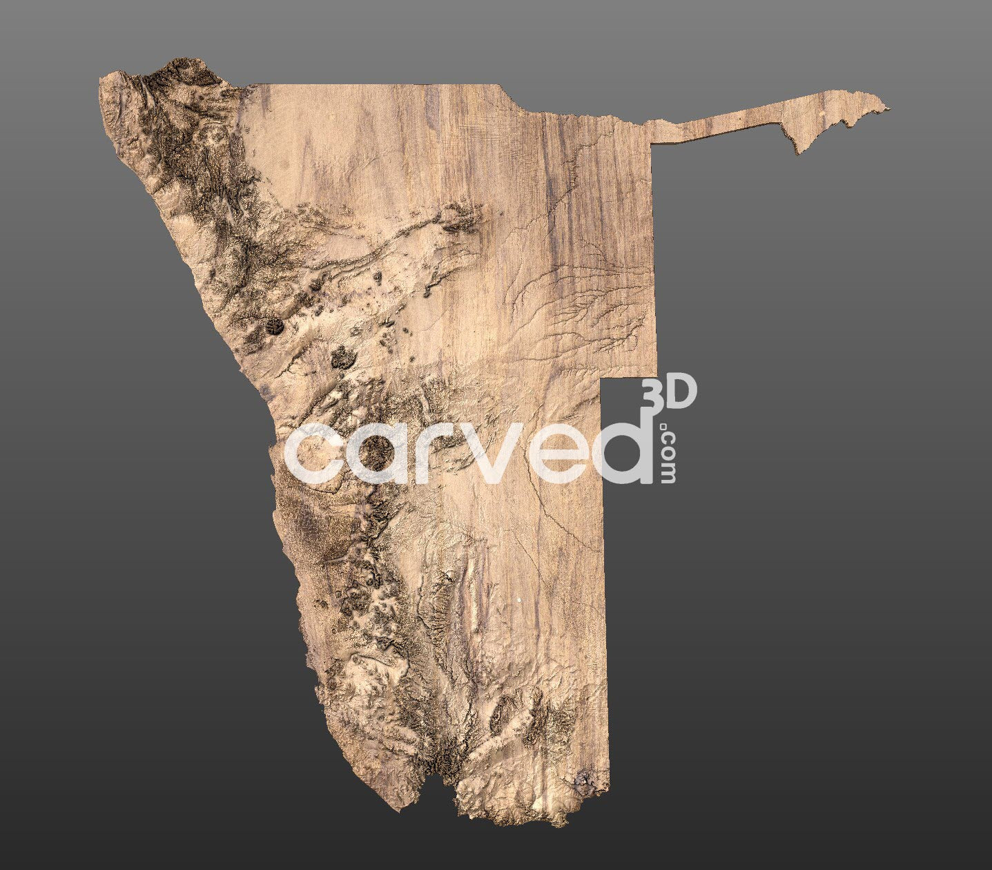 Namibia topographical 3D STL High Quality HD model