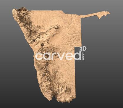 Namibia topographical 3D STL High Quality HD model